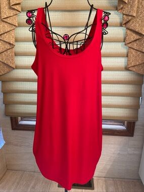 No Boundaries Red Tank Dress Sleeveless Scoop Neck Juniors Size XL (15-17)